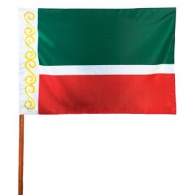 Флаг Чеченская Республика на палочке (16*25)